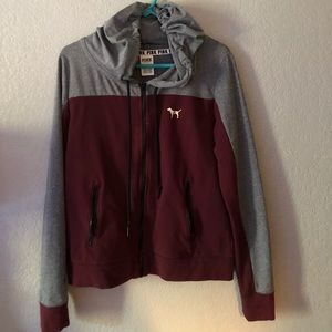 PINK two tone zip up